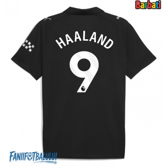 Manchester City Erling Haaland #9 Tricou Fotbal Replică 2025-26 Barbati Deplasare